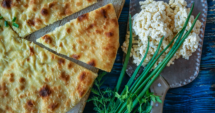Пирог с сыром и зелёным луком в Ростове на заказ